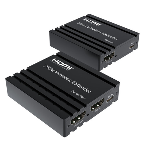 Amplificateur de signal d'extension HDMI sans fil 200 m, émetteur + récepteur (noir) SH401A1046-010