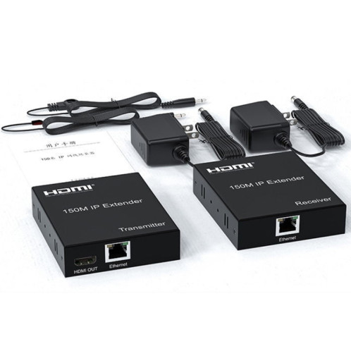 Câble d'extension réseau HDMI 150 m IP un à plusieurs écrans d'ordinateur, émetteur + récepteur, prise américaine SH2360343-09