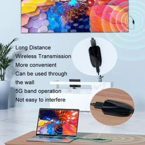 Rallonge sans fil HDMI 150 m 1080P à travers le mur, émetteur + récepteur SH2365312-09