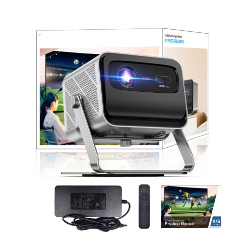TOUMEI X6 4K HD Home Cinéma Bureau Enseignement Microphone Karaoké Projecteur GTV Google Systems (Prise UE) ST501C216-012