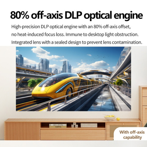 Projecteur sans fil 3D Wifi TOUMEI S8 1080P/4K DLP Android 11.OS Prise américaine ST10011623-025