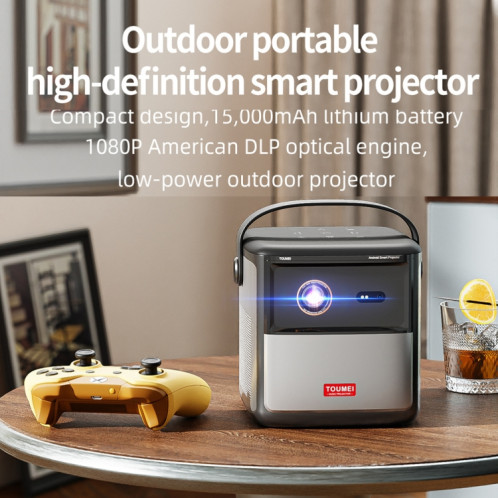 Projecteur sans fil 3D Wifi TOUMEI S8 1080P/4K DLP Android 11.OS Prise américaine ST10011623-025