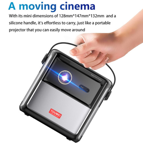Projecteur sans fil 3D Wifi TOUMEI S8 1080P/4K DLP Android 11.OS Prise UE ST1003385-025