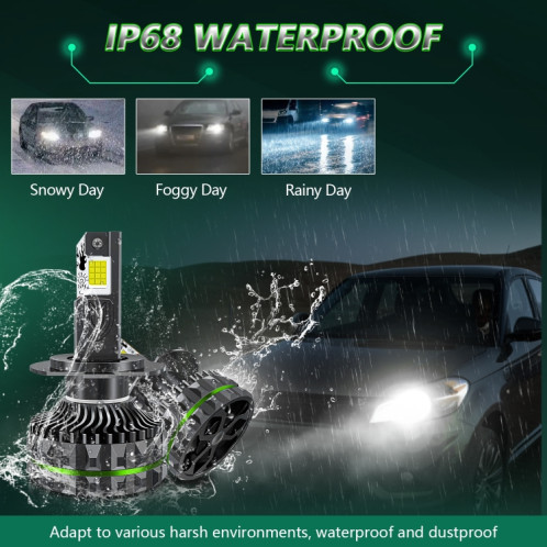 Projecteur de voiture à 24 LED avec quatre tubes en cuivre de 150 W, ampoule : H7 SH4506366-013