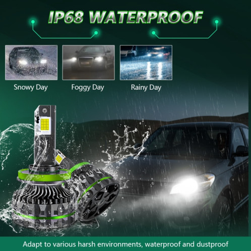 Projecteur de voiture à 24 LED avec quatre tubes en cuivre de 150 W, ampoule : H11 SH45071148-013