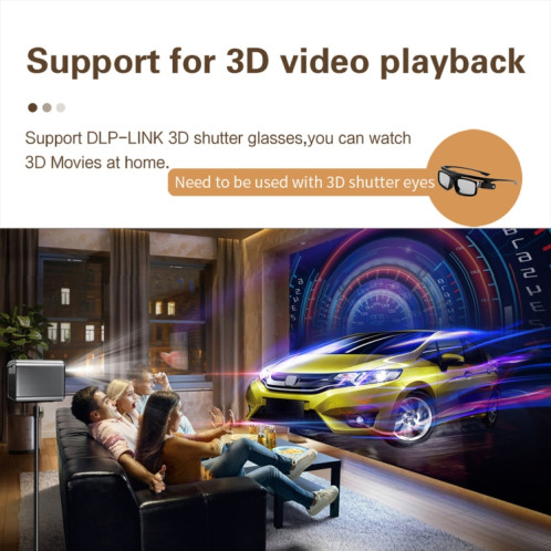 Projecteur Home Cinéma DLP TOUMEI X5 HD haute luminosité 1080P Projecteur Prise britannique (gris) ST903A1578-016