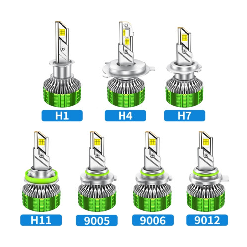 Phare de voiture étanche à LED 100 W à double tube en cuivre en alliage d'aluminium, ampoule : H7 SH6006158-09