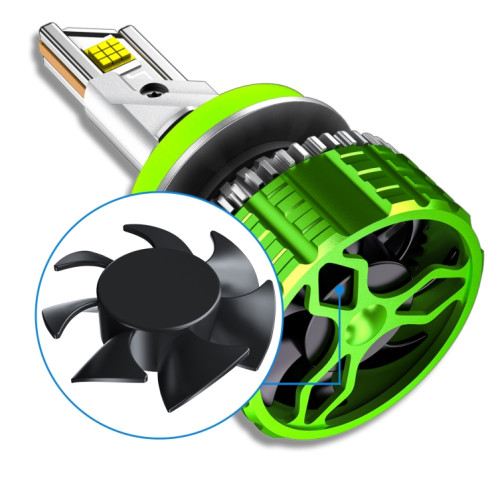 Phare de voiture étanche à LED 100 W à double tube en cuivre en alliage d'aluminium, ampoule : 9012 SH6003853-09