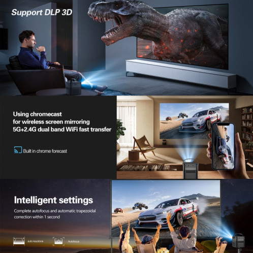 TOUMEI M2 Projecteur d'extérieur à batterie intégrée de grande capacité Projection portable portable Prise américaine ST61011578-010
