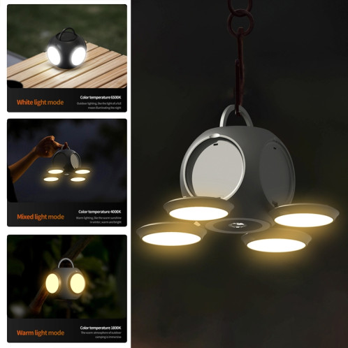 Lampe de poche portable pliable HX123 pour camping, lumière d'ambiance sans fil pour l'extérieur (vert) SH301C320-010