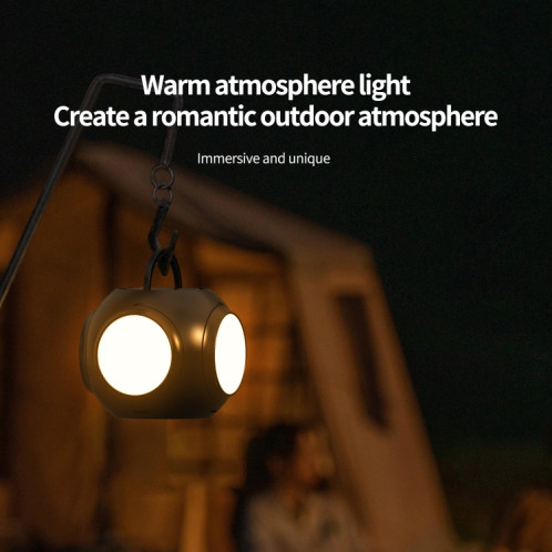 Lampe de poche portable pliable HX123 pour camping, lumière d'ambiance sans fil pour extérieur (noir) SH301B1941-010