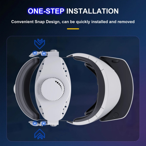 DEVASO pour PlayStation VR 2 Elite Bandeau antidérapant confortable réduisant le poids (blanc) SD301A1693-09