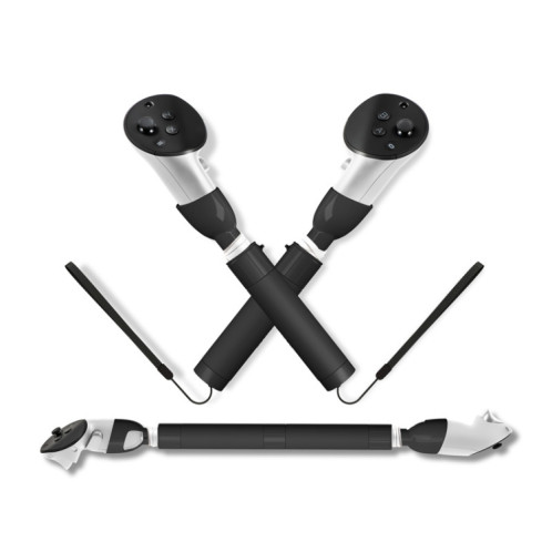 DEVASO pour Meta Quest 3S / 3 Game Lightsaber Golf Game Extension Pole Baseball Grip Accessoires (Noir) SH301B1526-06
