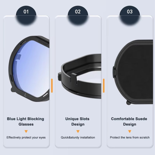 DEVASO pour PlayStation VR 2 6 en 1 Lunettes magnétiques Housse de protection anti-rayures SD2807554-07