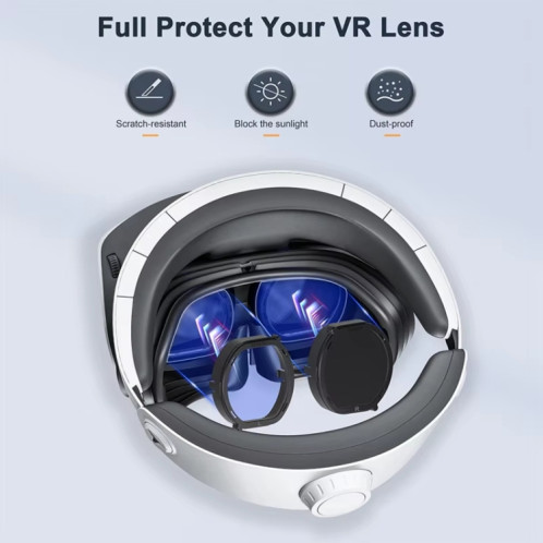 DEVASO pour PlayStation VR 2 6 en 1 Lunettes magnétiques Housse de protection anti-rayures SD2807554-07
