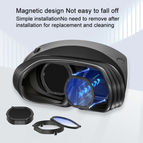 DEVASO pour PlayStation VR 2 6 en 1 Lunettes magnétiques Housse de protection anti-rayures SD2807554-07
