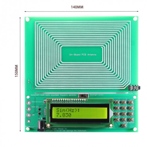 Générateur de signaux d'onde Schumann 0,001 Hz-200 kHz 7,83 Hz Modulation de fréquence sinusoïdale pure DDS SH2821433-06