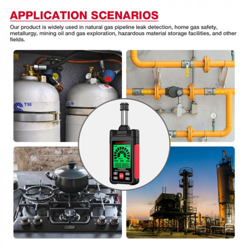 Détecteur de fuite de gaz combustible et de méthane HABOTEST SH2928455-013