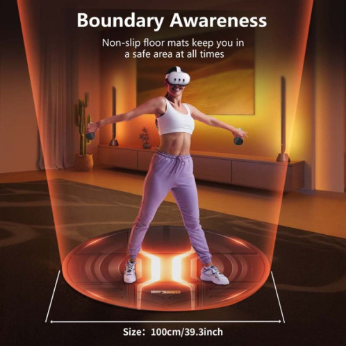 Tapis de sol de simulation de jeu de sport pour lunettes VR STARTRC GAMES (orange) SS001B1902-07