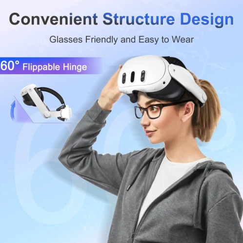 Pour Meta Quest 3 / 3S DEVASO Elite Headwear VR Lunettes Bandeau SD29351210-09