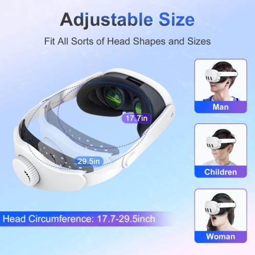 Pour Meta Quest 3 / 3S DEVASO Elite Headwear VR Lunettes Bandeau SD29351210-09