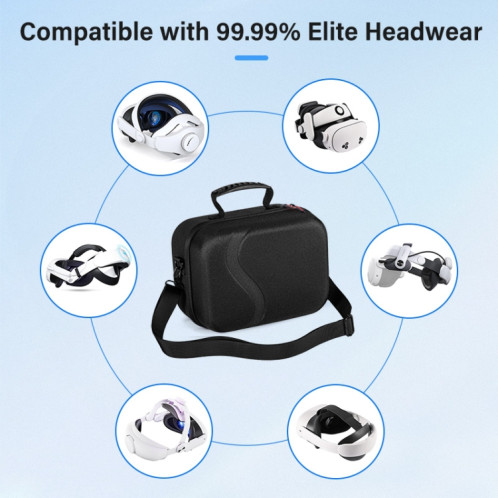 STARTRC GAMES VR Lunettes Accessoires Sac de rangement à bandoulière rigide portable (noir) SS901B1646-07
