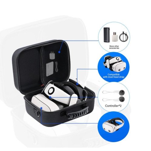 STARTRC GAMES VR Lunettes Accessoires Sac de rangement à bandoulière rigide portable (gris) SS901A789-07