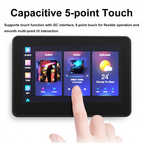Carte de développement LCD tactile Waveshare ESP32-S3 4,3 pouces 800 × 480 sans boîtier SW6601572-012