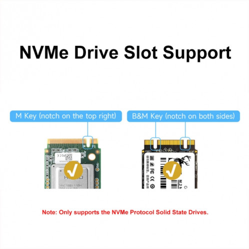 Carte adaptateur PCIe vers M.2 Waveshare pour Raspberry Pi 5 prenant en charge le protocole NVMe (27709) SW701A701-011