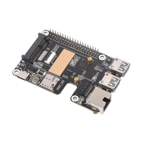 Waveshare pour Raspberry Pi 5 PCIe vers MiniPCIe / Gigabit Ethernet / USB 3.2 Gen1 HAT, spécifications : SIM7600G-H SW2502822-014