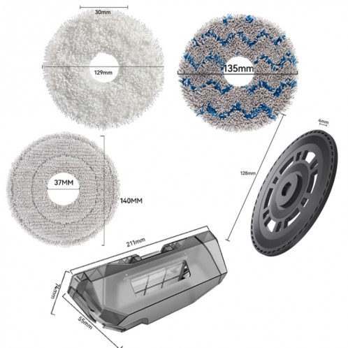 Chiffon composite de remplacement pour aspirateur robot Dreame X40 / X40 Pro SH9203831-06