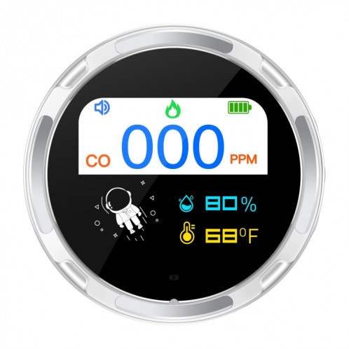 Détecteur d'alarme de monoxyde de carbone portable et étanche (blanc) SH101B1426-016