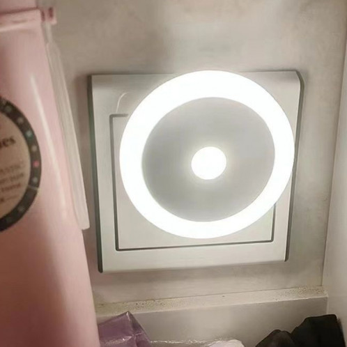 Lampe LED 3 W avec capteur de corps humain, contrôle intelligent de la lumière, lampe de nuit infrarouge enfichable, lampe de sol pour chambre à coucher, prise américaine (lumière chaude) SH301B500-07