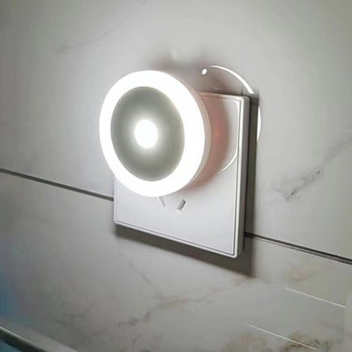 Lampe LED 3 W avec capteur de corps humain, contrôle intelligent de la lumière, lampe de nuit infrarouge enfichable, lampe de sol pour chambre à coucher, prise américaine (lumière blanche) SH301A404-07