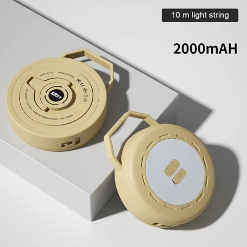 TUBUZHE Lampe à LED portable 2 en 1 pour camping, lumière d'ambiance, rechargeable par USB, veilleuse d'extérieur pour tente (jaune) ST201B397-013