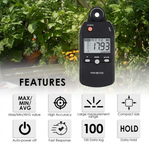 Spectromètre de flux lumineux portable à lumière visible (PAR-355) SH001A510-08