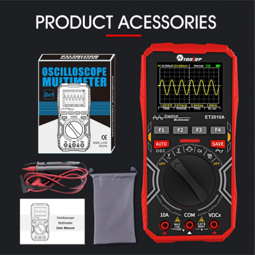 Mini multimètre oscilloscope DIY 2 en 1 TOOLTOP ST44491072-010