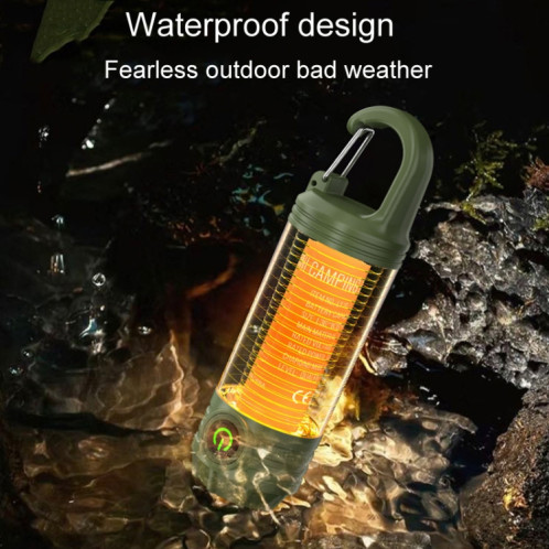 Lampe de poche multifonctionnelle à LED portable rechargeable pour camping en plein air (kaki) SH701B1964-011