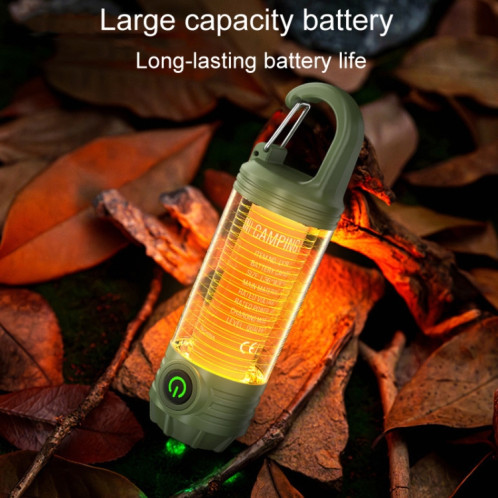Lampe de poche multifonctionnelle à LED portable rechargeable pour camping en plein air (kaki) SH701B1964-011