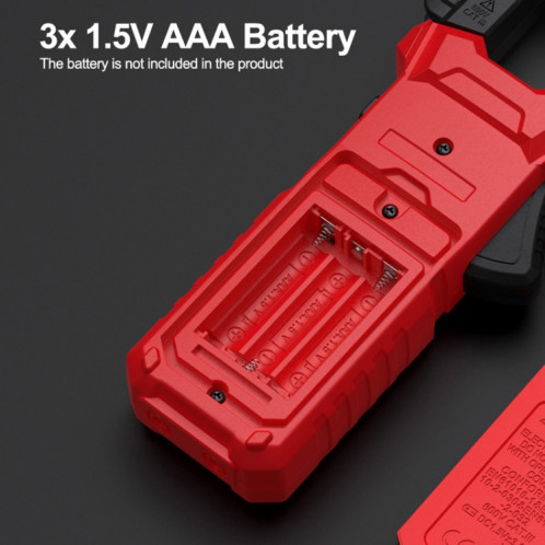 Multimètre numérique multifonction haute précision anti-brûlure à pince intelligente HABOTEST HT205D (noir rouge) SH901A1191-013