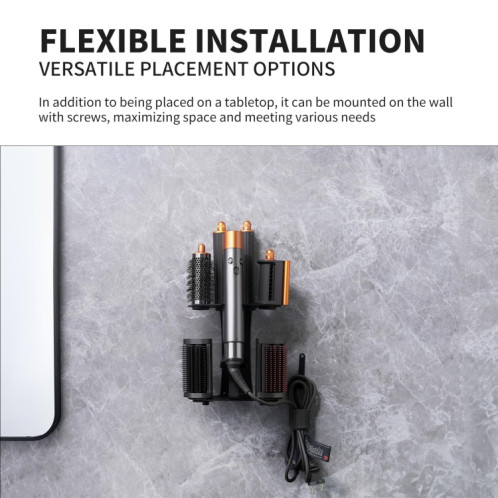 Support de rangement mural en acier au carbone pour fer à friser Dyson Airwrap SH4676402-06