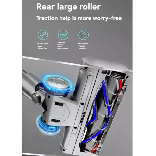 Pour aspirateur Dyson V6, tête de brosse de sol légère à entraînement direct avec lumières LED anti-poussière SH6302469-06