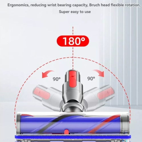 Pour Dyson V7 V8 V10 V11 V15 Tête de brosse à rouleau à entraînement direct à couple élevé avec voyant d'affichage de la poussière SH50701924-06