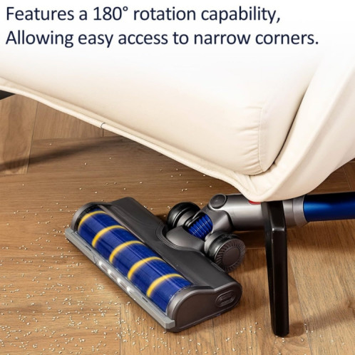 Pour Dyson V6 / V7 / V8 / V10 / V11 / V15 Ensemble de brosses à sol en velours doux et de rouleaux à entraînement direct avec lumière LED SH50951390-05