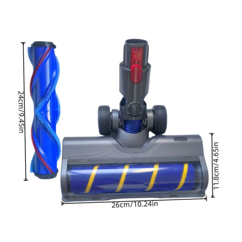 Pour Dyson V6 / V7 / V8 / V10 / V11 / V15 Ensemble de brosses à sol en velours doux et de rouleaux à entraînement direct avec lumière LED SH50951390-05