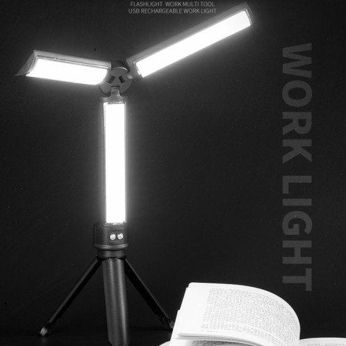 Lampe de travail pliable à LED E-SMARTER D37 avec support, lampe de travail portable rechargeable par USB pour réparation automobile SE89011078-012