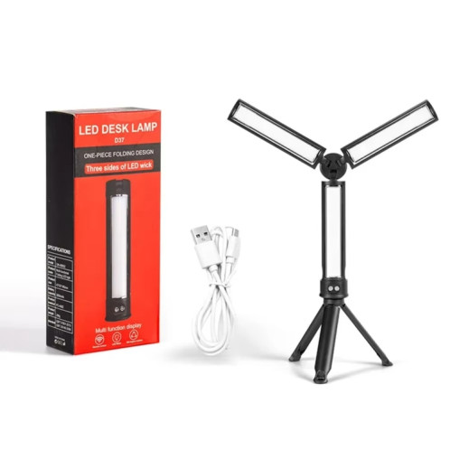 Lampe de travail pliable à LED E-SMARTER D37 avec support, lampe de travail portable rechargeable par USB pour réparation automobile SE89011078-012