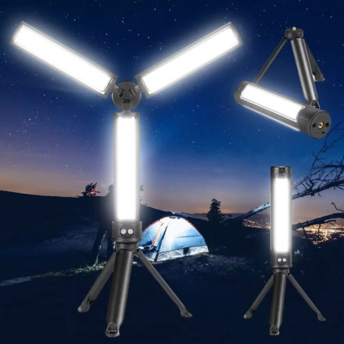 Lampe de travail pliable à LED E-SMARTER D37 avec support, lampe de travail portable rechargeable par USB pour réparation automobile SE89011078-012