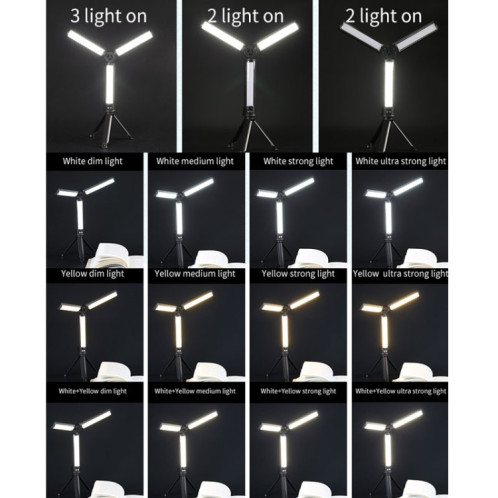 Lampe de travail pliable à LED E-SMARTER D37 avec support, lampe de travail portable rechargeable par USB pour réparation automobile SE89011078-012