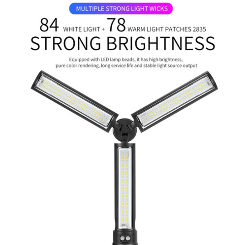 Lampe de travail pliable à LED E-SMARTER D37 avec support, lampe de travail portable rechargeable par USB pour réparation automobile SE89011078-012